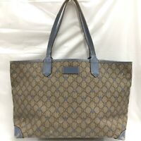 Auth Gucci GG supreme Shoulder bag PVC brown 114531 From Japan 