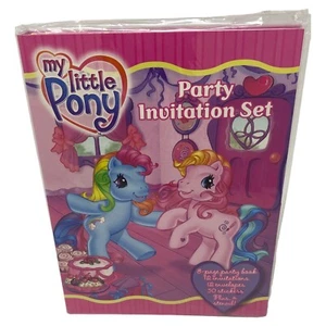 Kids Party Supplies My Little Pony Party Invitations Girl Birthday Stickers MLP - Picture 1 of 24
