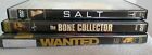 Angelina Jolie Dvds  Lot Of 3 -  Wanted, Bone Collector, Salt