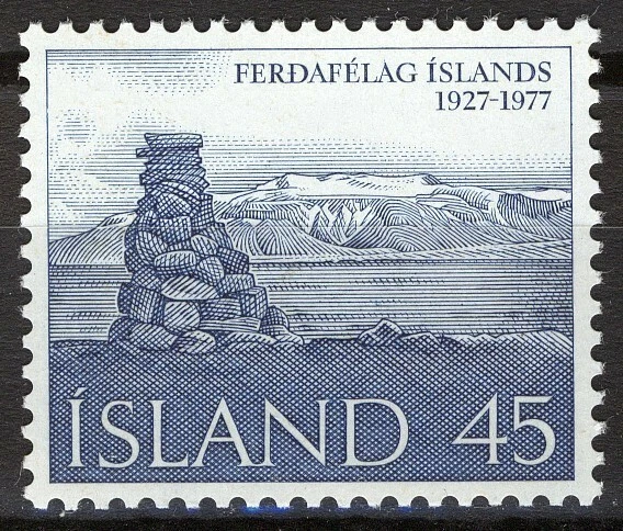 Islandia 1977, 45 Kr, 50y Asociación de Turismo Islandesa VF MNH, Mi 527 Foto 1 de 1