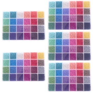 5 Sets Buntglas Reis Perlenset DIY-Perlen Für Schmuckhersteller Kind - Bild 1 von 12