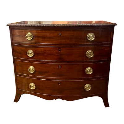Antique George III Mahogany Beau Brummell Chest of Drawers - Image 1 of 4