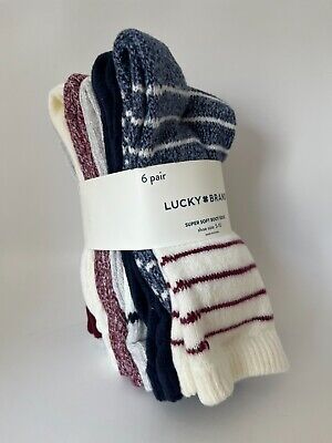 Lucky Brand 6 Pairs Womens Soft Boot Socks Sh...