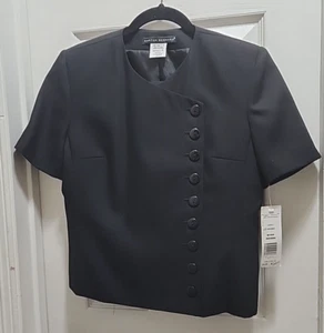 Womens Size 6 Morton Bernard Black Suit w/Skirt & Button Up Blazer New with Tags - Picture 1 of 19