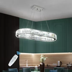 LED Kristall Kronleuchter Pendelleuchte Deckenlampe Fernbedienung Dimmbar - Bild 1 von 10