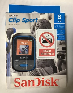 SanDisk Clip Sport 8GB - Blue - KOSHER MP3 Player - No FM Radio - Open box - Picture 1 of 5
