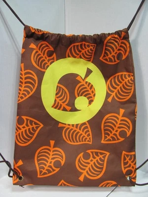 Animal Crossing New Horizons Mochila Bolso con Cordón Hoja Marrón Símbolo Nintendo Foto 1 de 4