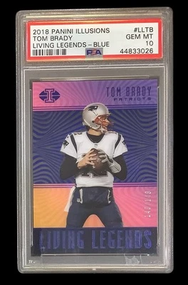 2018 panini illusions #LLTB tom brady; blue /149 legends PSA 10  (COLOR MATCH) - Image 1 of 3