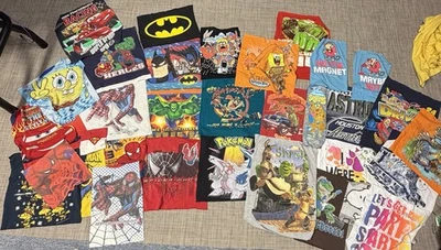 VTG T Shirt Sewing Cut Out Patterns Kids Boys Taz 1993, Shrek, BatMan,Spider Man - Image 1 of 4