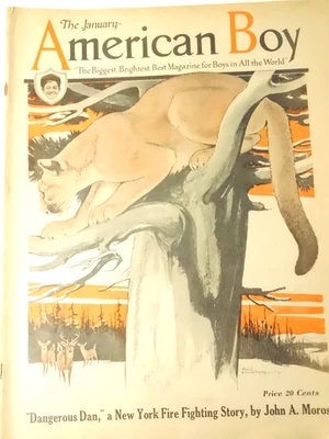 AMERICAN BOY Magazine  January 1925-Cover by Paul Bransom Foto 1 de 4