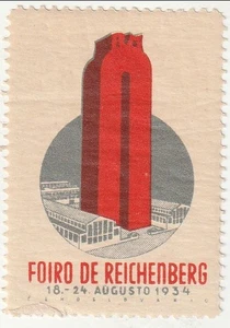 Checoslovaquia - Etiqueta de feria de muestra de Reichenberg 1934 (M) (E) - Imagen 1 de 1