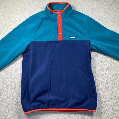 Lands' End Fleece Snap Pullover Mens M/T 38-40 Multicolor Mock Neck Pockets - Image 1 of 4