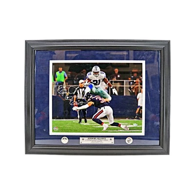 Ezekiel Elliott Cowboys Autographed Framed 16x20 Photo Mint LE #1/21 (Fanatics) Foto 1 de 4