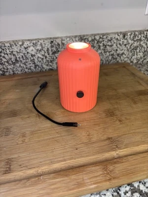 Lámpara de mesa Skittle y cable de carga mesita de noche de noche oficina en casa sin tapa* coral Foto 1 de 4