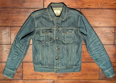 Rag & Bone Standard Issue Type 3 Denim Trucker Jacket Worn Blue Made in USA Sz S - Image 1 of 4