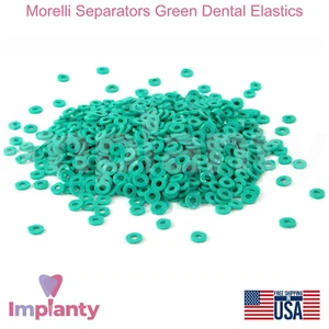 Dental Separators Green Elastics 1000pcs Tear-resistant PoIyurethane Dentistry - Picture 1 of 3