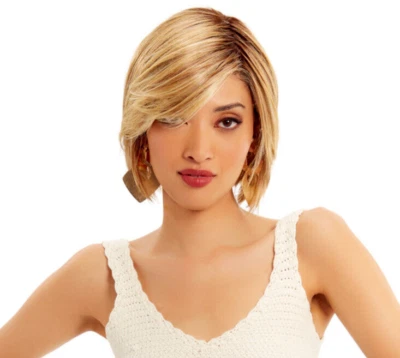 Peluca SHEER JOY TressAllure MC1410 Todos los Colores Monofilamento Top Encaje Frontal Pixie Bob Foto 1 de 4