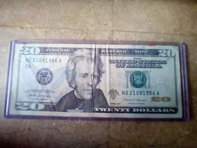 US $20 Dollar Bill Birthday Note August 21st 1986  21081986 Series 2017 - Image 1 of 4