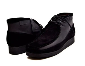 Herrenschuhe Handgefertigt Schloss Leder Wildleder Schwarz Formell Leger Schnürschuhe Slipper - Bild 1 von 4