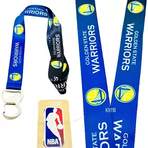 NBA Golden State Warriors Keychain & Bottle Opener Lanyard - Picture 1 of 5