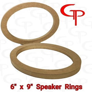 1 Paar 6 x 9 MDF Lautsprecher Ring LAUTSPRECHER MONTAGE ABSTANDSHALTERRINGE AUTO AUDIO - Bild 1 von 2
