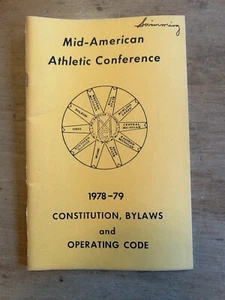 Mid American Athletic Conference 1978-79 Constitution, Bylaws & Operating Code - Picture 1 of 13