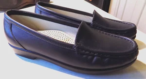 New SAS Simplify Tripad Comfort Black SOFT Leather Loafer Shoes Moc Toe 5.5 - Picture 1 of 7