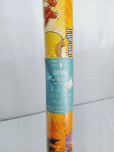 Vtg Pokemon Gift Wrap-Unused / American Greetings / 20 sq ft wrapped roll - Picture 1 of 11