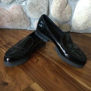 Donald J. Pliner schwarze Lackleder Elen Loafer Größe 7,5 - Bild 1 von 8