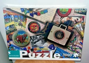 SEESAW VINTAGE USA TRAVEL PUZZLE 1000 PIECES 18.9" X 28.8" FREE SHIPPING - Picture 1 of 3