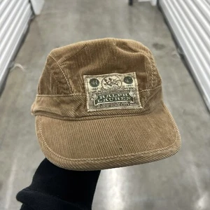 Polo Ralph Lauren Corduroy Hat American Hunting Goods 3 Panel Brown Rare VTG - Picture 1 of 6