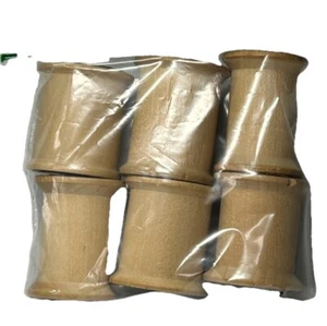 Wood Thread Spools JP Coats & Clark 6 Natural EMPTY 1 1/2 in x 1 3/4 in - Picture 1 of 6
