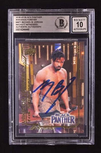 Michael B. Jordan Signed 2018 Upper Deck Black Panther Wakanda Forever #WF1 Erik - Picture 1 of 2