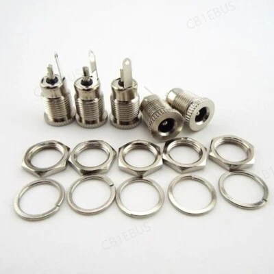 5.5 x 2.1mm 5A DC Power Jack Socket Threaded Female Mount Connector Adapter CB1 - Image 1 of 4
