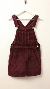 Urban Outfitters BDG Burgundy Pinafore Dress Chunky Cord Size Small 8/10 VGC - Picture 1 of 12