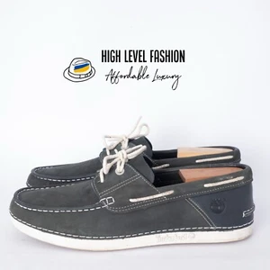 Mocasines con cordones de cuero gris Lacoste para hombre talla US 8,5 UK 7,5 EU 42 26 cm - Imagen 1 de 9