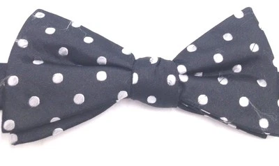 115 美元 Countess Mara 男式黑色白色圆点领结休闲可调节领结 — 第 1/4 张图片
