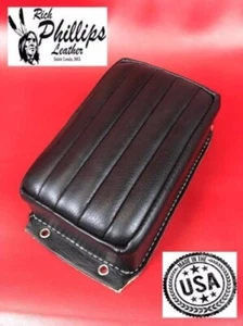 Pillion Passenger Pad Tuck & Roll Black Bates Style Motorcycle Rich Phillips - Picture 1 of 11