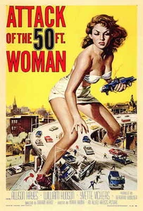 ATTACK OF THE 50 FOOT WOMAN Movie POSTER 27x40 Allison Hayes William Hudson Roy - Picture 1 of 1