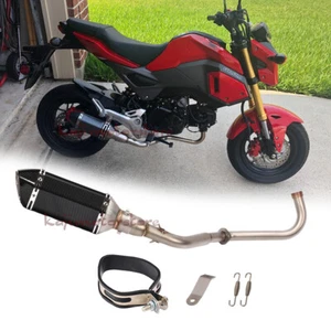 Sistema de escape completo de motocicleta tubo de cabezal de montaje bajo para Honda Grom MSX125 13-20 - Imagen 1 de 4
