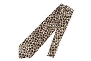 Ted Lapidus Krawatte Gepunktet Beige Seide