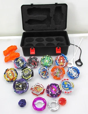 Lote con estuche Neffunx Bey Battling Top Burst y Takara Tomy Beyblade Foto 1 de 4