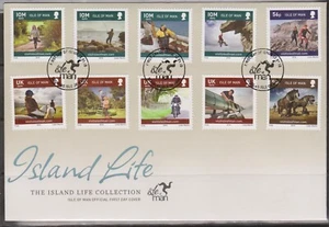 ISLE of MAN 2010 The Island Life Scenes Collection SG 1557/66 FDC HORSES SPORT - Picture 1 of 1