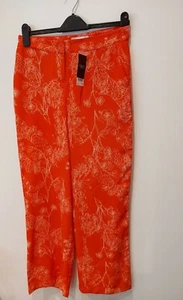 Pantalone rosso gamba larga next con dettaglio floreale taglia 8 nuovo prezzo di listino £32 - Foto 1 di 9