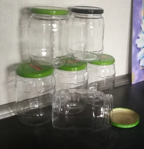 6 Einmachgläser Vorratsgläser Gurkenengläser zum Einkochen mit Schraubdeckel 720 - Bild 1 von 4