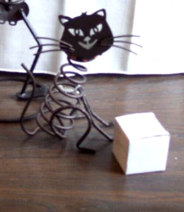 Partylite Halloween Kitty Cat Stones Skeleton Candle Holder Decoration NIB - Picture 1 of 7