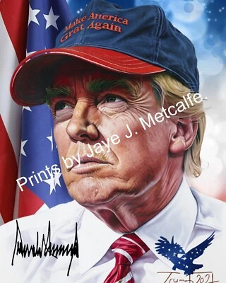 Bola de beisebol Donald Trump estampa 8x10. - Imagem 1 de 4