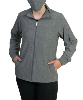 Medgear Women's Lily Scrubs Jacket with Full Zipper and Ribbed Cuffs - Image 1 of 4
