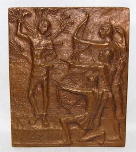 Plakette, Eva Limberg, Sankt Sebastian, Bronze, Heiliger, Relief, Religion - Picture 1 of 2