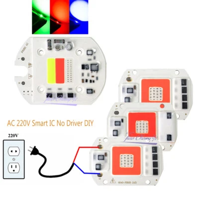 LED COB Chip 50W 220V Smart IC No Driver  For LED Floodlight RGB Colorful Lamp - Image 1 of 4